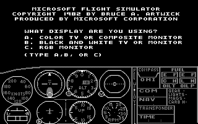 Microsoft Flight Simulator 1.05 - Splash